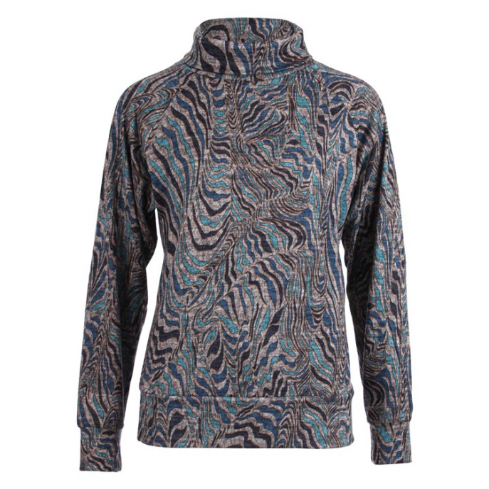 Pullover print col - L.kobalt print